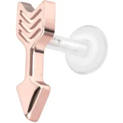 PTFE Labret mit Innengewinde + Titan-Aufsatz PFEIL