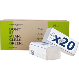 Green-Hygiene Papierhandtücher Falk, 1-lagig, Zick-Zack-Falz, natur, Recyclingpapier, 25 x 23 cm, 5000 Stück