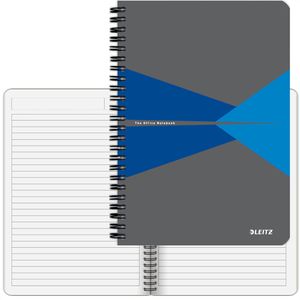 Leitz Collegeblock Office blau, 4459-10-35, A5, Rand rundum 80 g/m² 90 Blatt mit Kopfzeile liniert