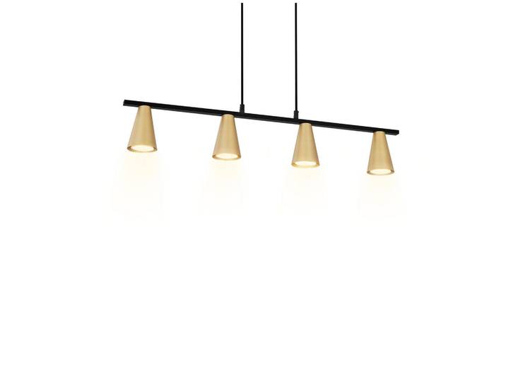 ZMH Pendelleuchte Aurora 70/7/160 cm, Goldfarben, Metall, Gu10, 7x160x70 cm, Lampen & Leuchten, Innenbeleuchtung, Hängeleuchten, Pendelleuchten