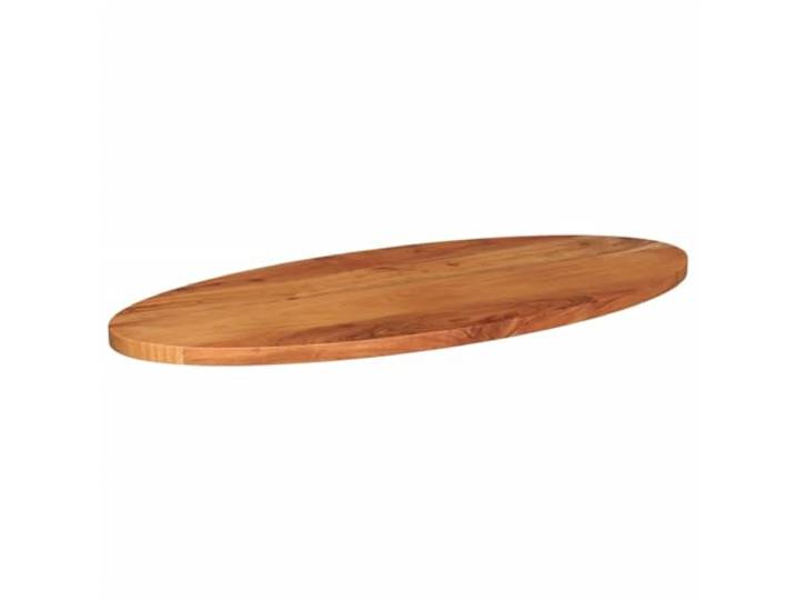 NKOPPFG Tischplatte Oval Massivholz Akazie 120x50x3,8 cm Robust, Langlebig, Rustikales Design, Einfache Reinigung, Vielseitig Kombinierbar