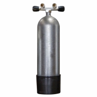 Polaris Faber 12L lang Stahlflasche 200bar - Doppelventil - Hot Dipped