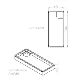 Neuesbad Wannenträger für Duravit D-Code (Dusche) 160x70 SD 22940