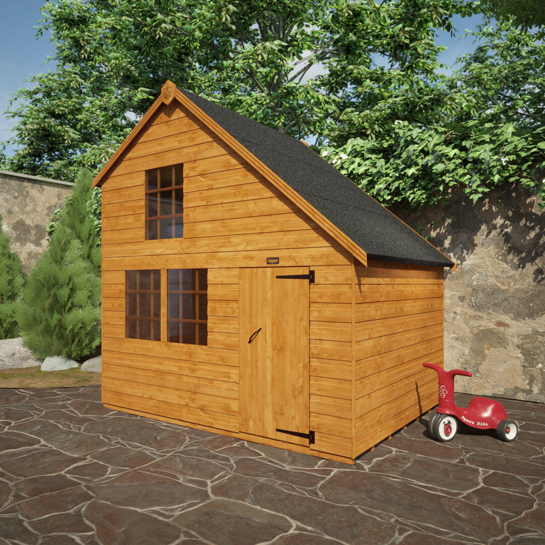 Tiger Sheds 6x8w Tigercub Magic Mansion Burnt Orange 2