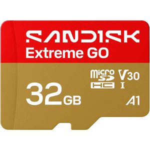 SanDisk Micro-SD-Karte Extreme Go, 32GB, bis 100 MB/s, mit V30 und UHS-I U3, SDHC