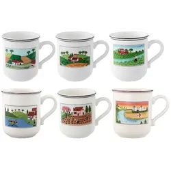 Villeroy & Boch Design Naif Kaffeebecher 300 ml Kollektion 6er Set