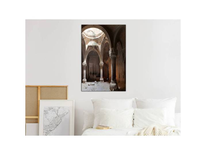 Tableau déco Temple Lin Beige 40 x 60cm