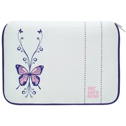 Pat Says Now Butterfly Sleeve 12"-13.3" weiss/violett (12.50"), Notebooktasche, Weiss, Violett