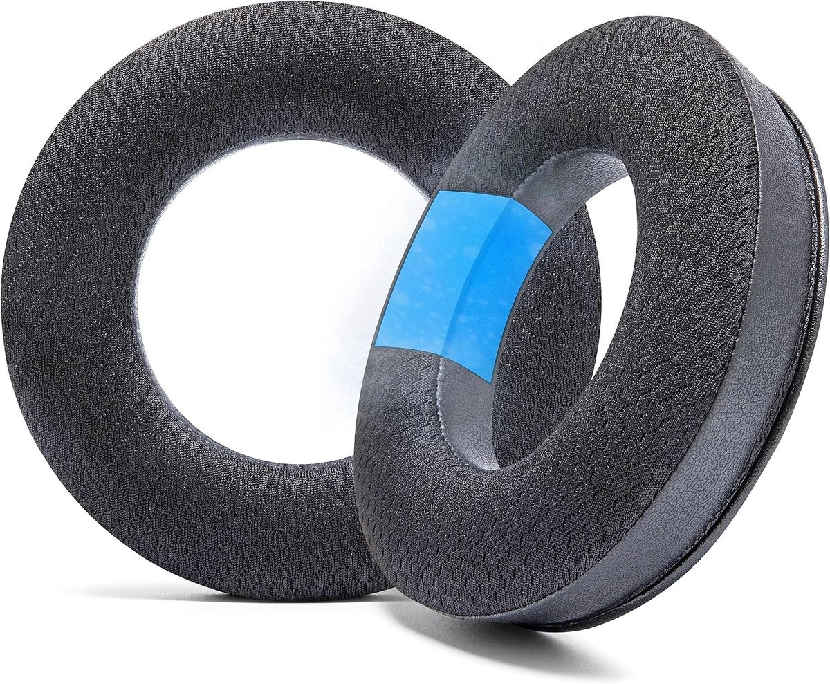 Oorkussens voor Beyerdynamic DT770, DT990, DT880, MMX300, DT1770, DT1990 hoofdtelefoon met sportstof en verbeterd schuim, Black