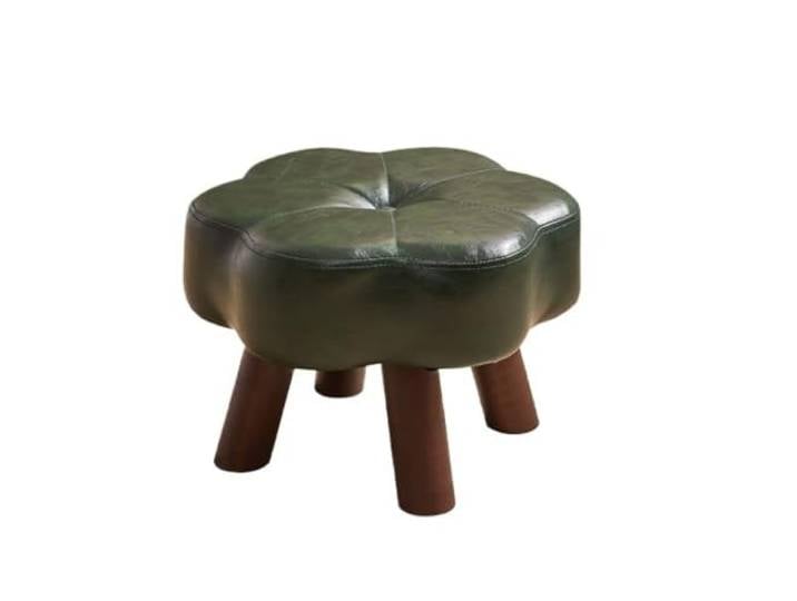 XXAD553TY Niedriger Hocker, weicher Kissenhocker, geeignet for das Wohnzimmer Kleiderschrank(Green)