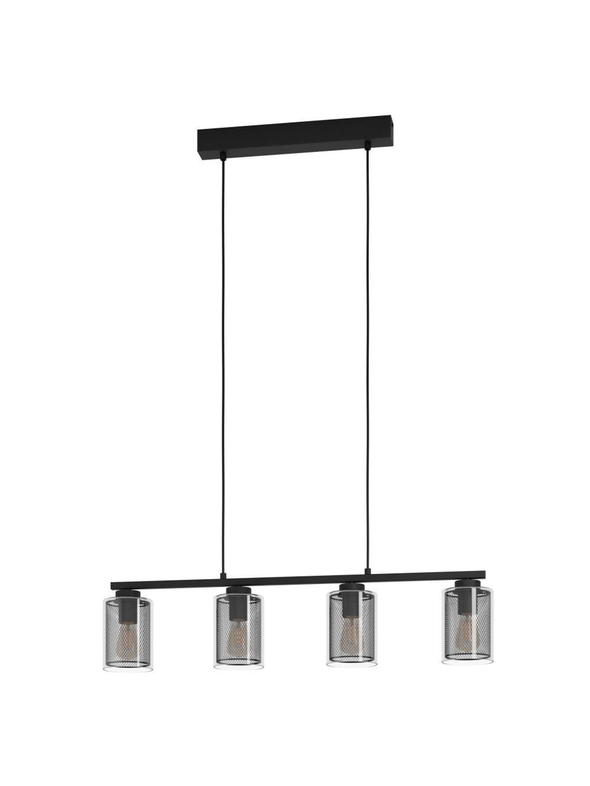 EGLO ZOCABON LONG TABLE 4XE27 SCHWARZ/KLAR