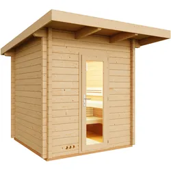 Infraworld Gartensauna Terra 5A mit Saunafenster 144 x 79 cm