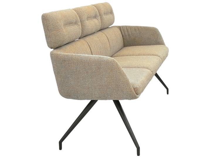 Dieter Knoll Sitzbank, Schwarz, Graubraun, Metall, 3-Sitzer, 200x92.5x67 cm, Esszimmer, Bänke, Sitzbänke