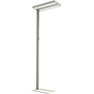 Dotlux Stehlampe Assist, LED, silber, 197 cm, 8750 Lumen, 70 Watt, dimmbar