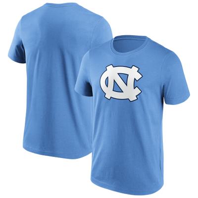 T-Shirt FANATICS "Fanatics Shirt North Carolina Tar Heels Irish Primary Logo", Damen, Gr. XXL, blau, 100% Baumwolle, Shirts T-Shirt