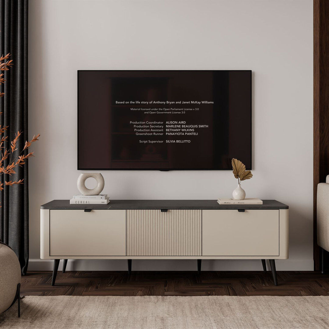 Brayden Studio TV Stand for TVs up to 50" cashmere / grey stone 50"