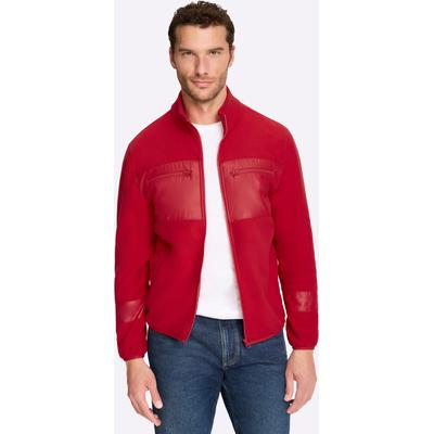 Fleecejacke MARCO DONATI, Herren, Gr. 52/54, rot, 100% Polyester, Webware:100% Polyester, unifarben, Jacken Fleecejacke