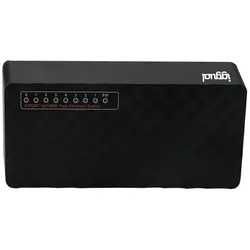 Iggual FES800 (8 Ports), Netzwerk Switch, Schwarz