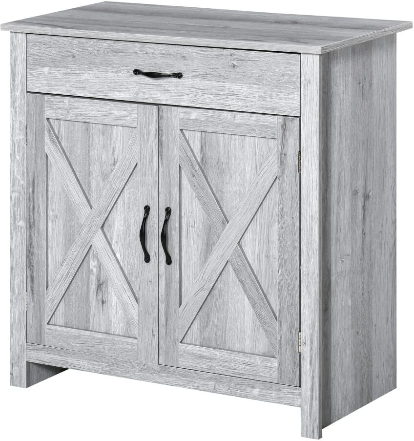 Homcom Aparador de cocina 80x39.7x80 cm gris