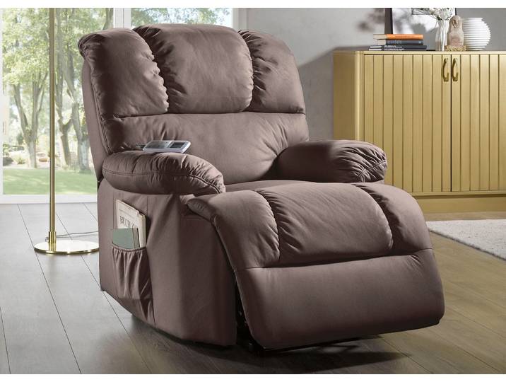 Relaxsessel mit komfortabler Kippfunktion, Braun, Relaxsessel, mechanisch verstellbar