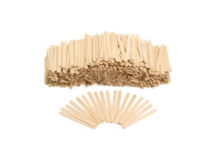 Colorations Gewone natuurlijke houten ambachtelijke stokken, ijslollystokken, 1000 stuks, allemaal natuurlijk, 4 x 3/8 , kunst & ambachten, STEM, STEAM, Bulk Pack