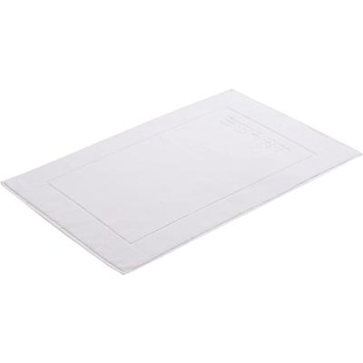 Badematte ESPRIT "Solid" Gr. 2, weiß, H:1mm, Baumwolle, Badematten, Badematte, Badteppich, Uni Farben, mit Esprit Logo Stickerei Hotelmatte
