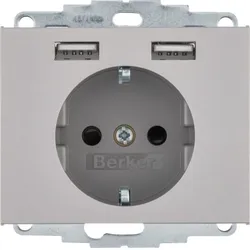 Berker Steckdose SCHUKO/USB 48037004