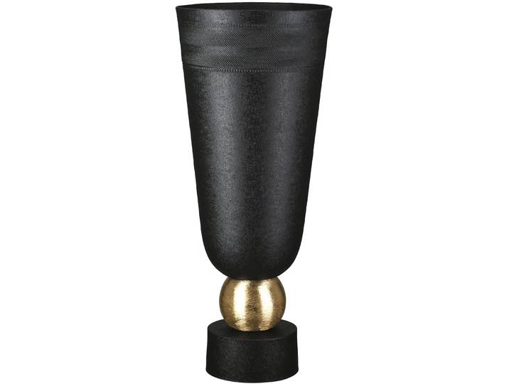 Tischvase CASABLANCA BY GILDE Vase konisch Nama schwarz , schwarz, B:21cm H:47,5cm T:21cm Ø:21cm, Aluminium, Vasen, Tischvase