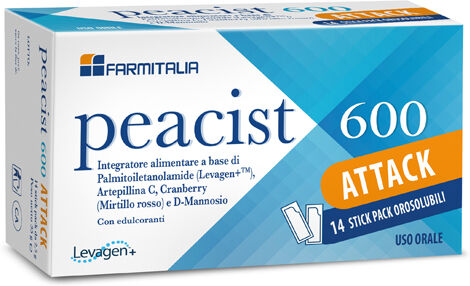Peacist 600 Attack Integratore per Infezioni Vie Urinarie 14 Bustine