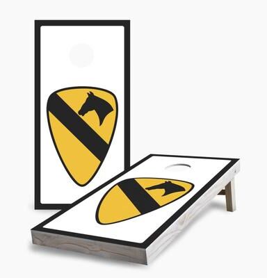 Skip's Garage 1st Cavalry Division Cornhole Boards