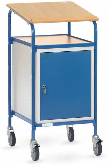 fetra Pupitre roulant 5836 avec surface d'écriture et armoire en acier (5836)
