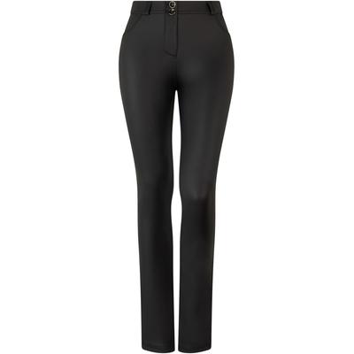 Leggings FREDDY "WRUP MINI-FLARE REGULAR", Damen, Gr. L (40), N-Gr, schwarz, Web, Obermaterial: 72% Polyester, 15% Polyurethan, 13% Elasthan, figurbetont lang, Hosen Leggings, mit Lifting & Shaping Effekt