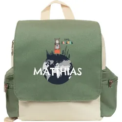 Kita Rucksack mit eigenem Namen im Design "Little Explorer" in verschiedenen Farben