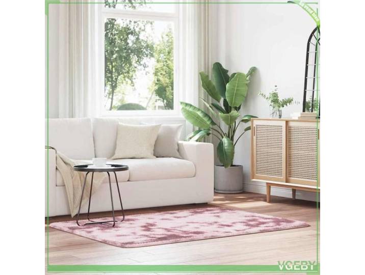 Tapis Shaggy - FAFEISY - NAVARRA - Rose poudré - 120x170 cm - Antidérapant