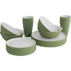 Outwell Gala Dinner Geschirr-Set 16-tlg. shadow green für 4 Personen