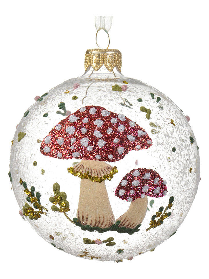 Kaeming Christbaumkugeln in Rot/ Weiß - 6 Stück - onesize