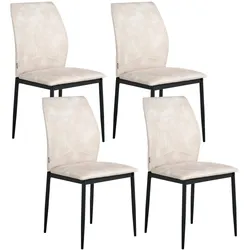 ESSZIMMERSTUHL 4er-Set Hellbeige Rocheport