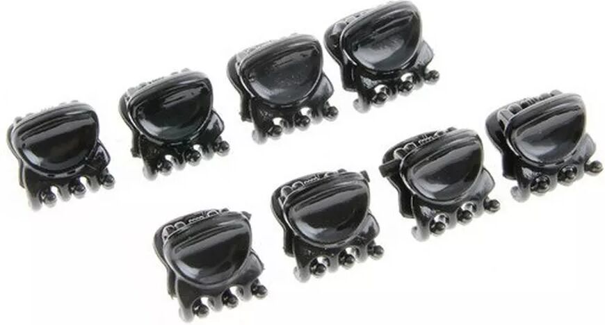 Trisa Haarschmuck - Klemme, Klemme Kunststoff, 8 Stück, Black