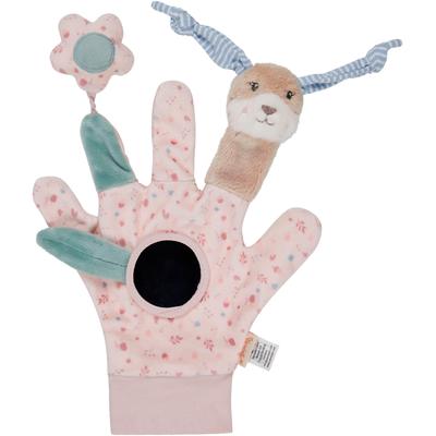 Greifspielzeug STERNTALER "Spielhandschuh Hase Hanni", rosa (bunt), Greifspielzeug, KinderB:23cm L:27cm, Baumwolle, Polyester, B:23cm L:27cm
