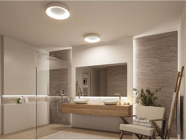 Deckenleuchte Ø 40cm Silber/Silber Aluminium, lackiert Polycarbonat LED LED-Platine