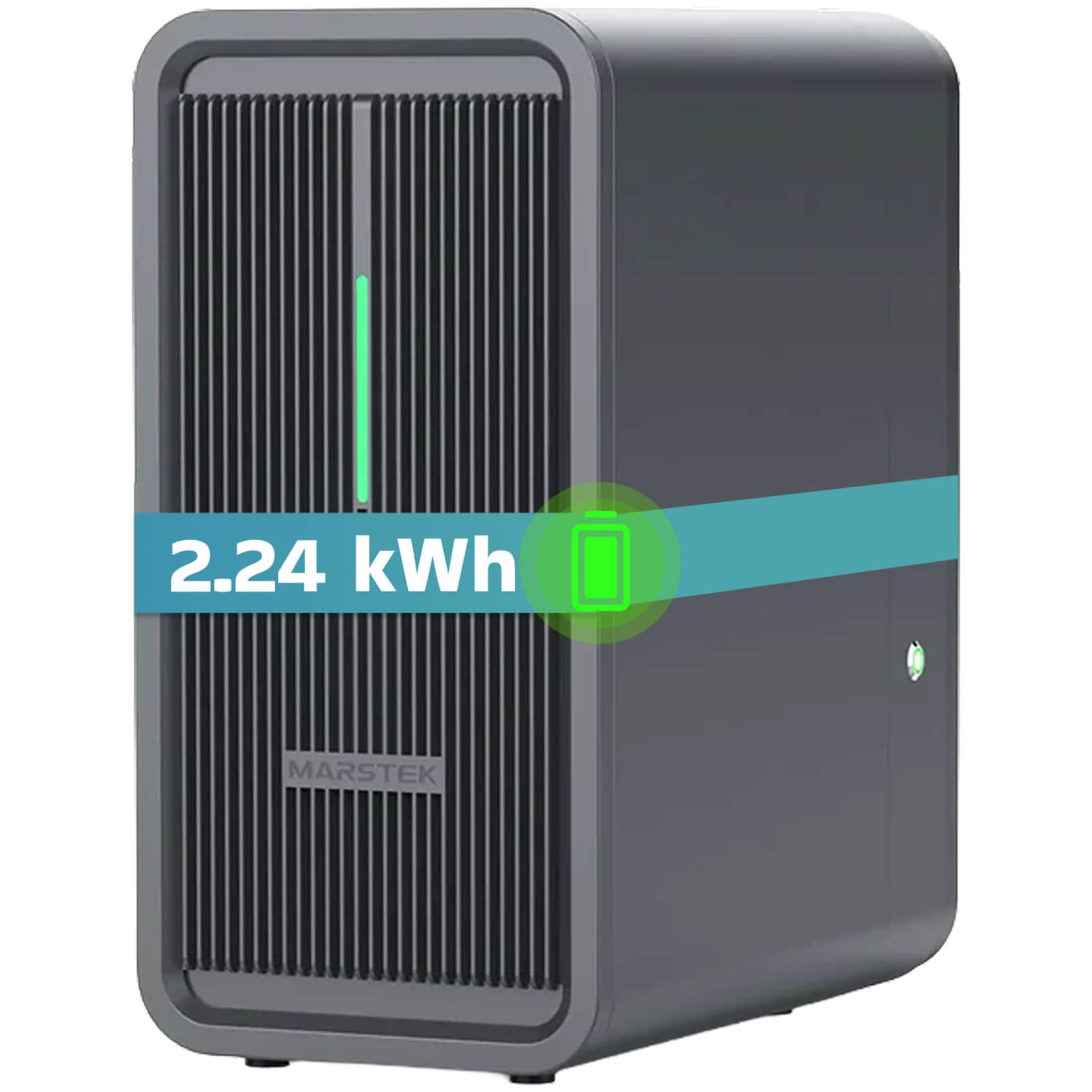 Marstek Saturn B2500-D Solarspeicher 2,24 kWh LiFePO4 Solarakku für PV Systeme Balkonkraftwerk, IP65, 6000 Zyklen, WIFI und Bluetooth, Solar-Batterie