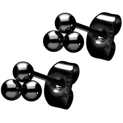 Chirurgenstahl Ohrstecker 3 KUGELN