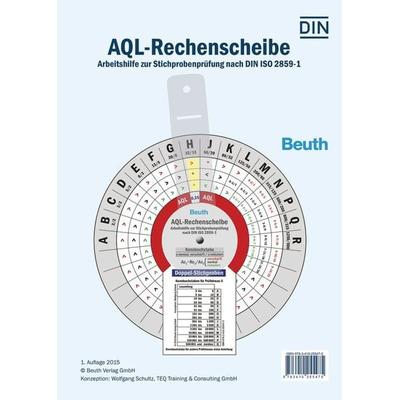 AQL-Rechenscheibe, Gebundene Ausgabe von Firma Volume Graphics GmbH, DIN Media, 978-3-410-25547-5