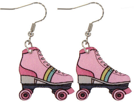 Ohrringe "Rollschuhe", rosa