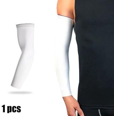 Uplifted Finds Cooling Sports Compression Arm Sleeve white 2xl