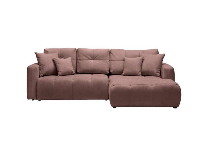 Ecksofa, Braun, 276x172 cm, Textil, 3-Sitzer & Liegefunktion, Modern