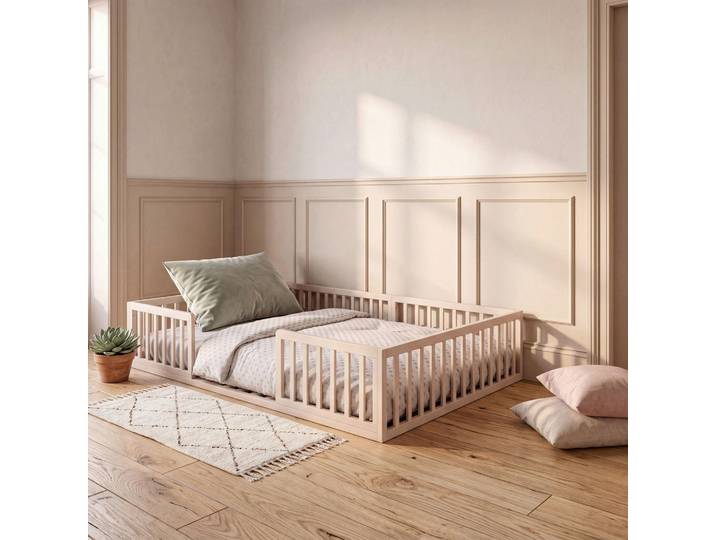 Roba Bodenbett roba Bodenbett, Kaschmir, Schichtholz,Schichtholz,Schichtholz, 120x200 cm, in verschiedenen Größen erhältlich, bodentiefer Einstieg, Kinderzimmer & Jugendzimmer, Kindermöbel, Kinderbetten, Bodenbetten
