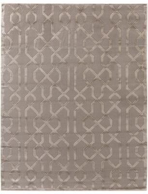 Exquisite Rugs Metro Velvet hand-knotted Wool/Viscose Light Beige Area Rug