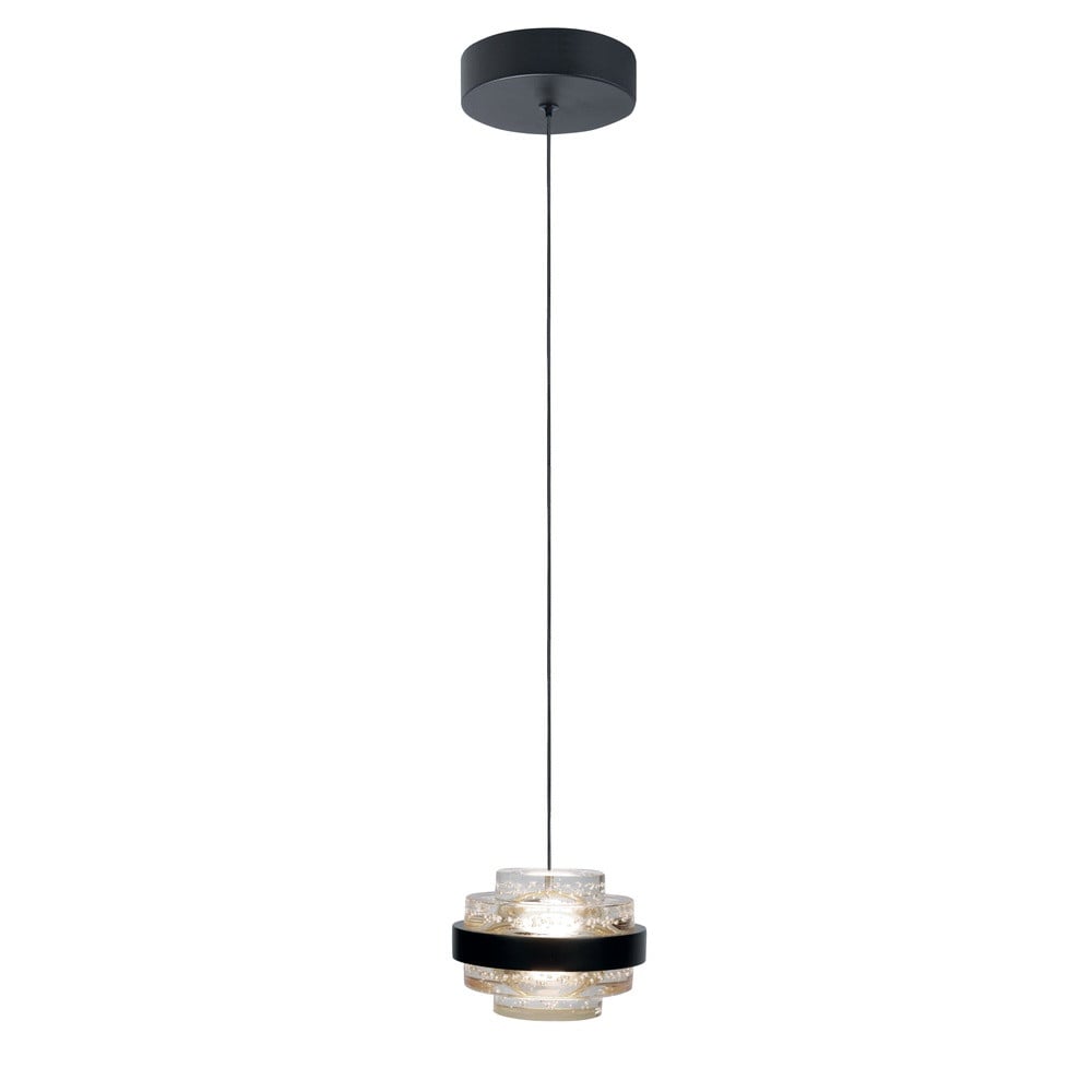Highlight Dynasty Hanglamp zwart met helder glas