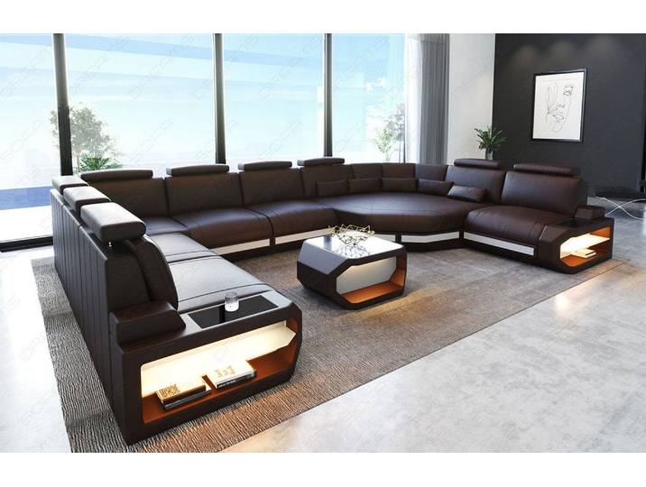 Sofa Asti U-Form in Leder